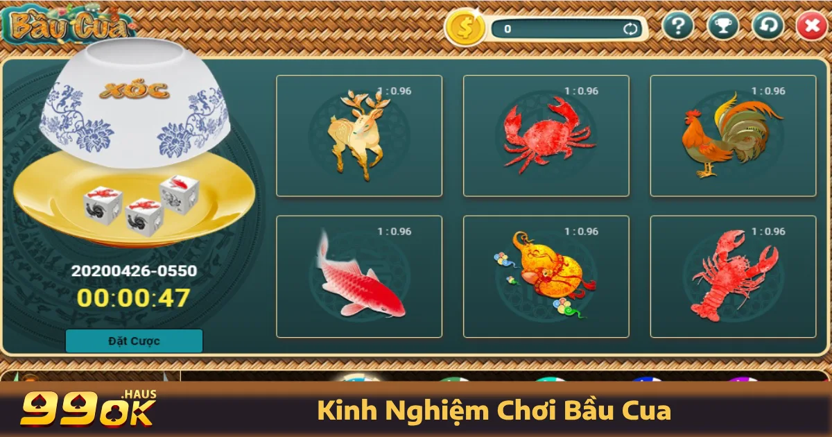 Kinh Nghiệm Chơi Bầu Cua - Bí Quyết Thành Công Tại 99OK 4 Các loại cược phổ biến theo kinh nghiệm chơi Bầu Cua